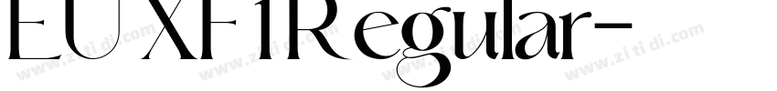 EU XF1 Regular字体转换
